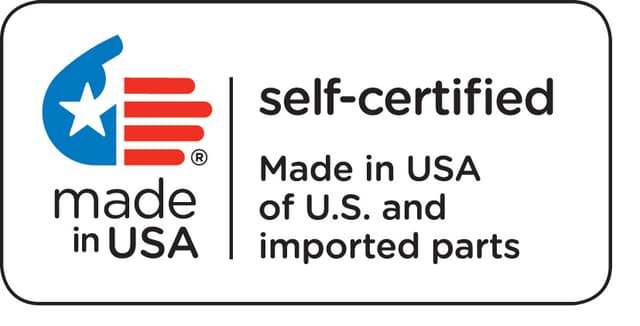 Self-certified Made in USA of U.S. and imported parts